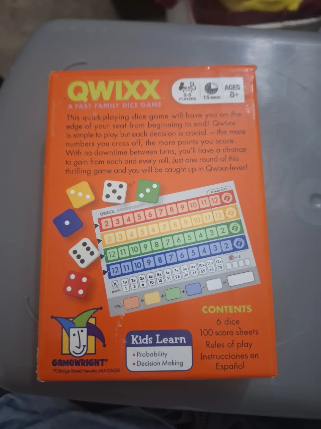 Rook Card Game by Hasbro,and Qwixx fast family dice game. - photo 4