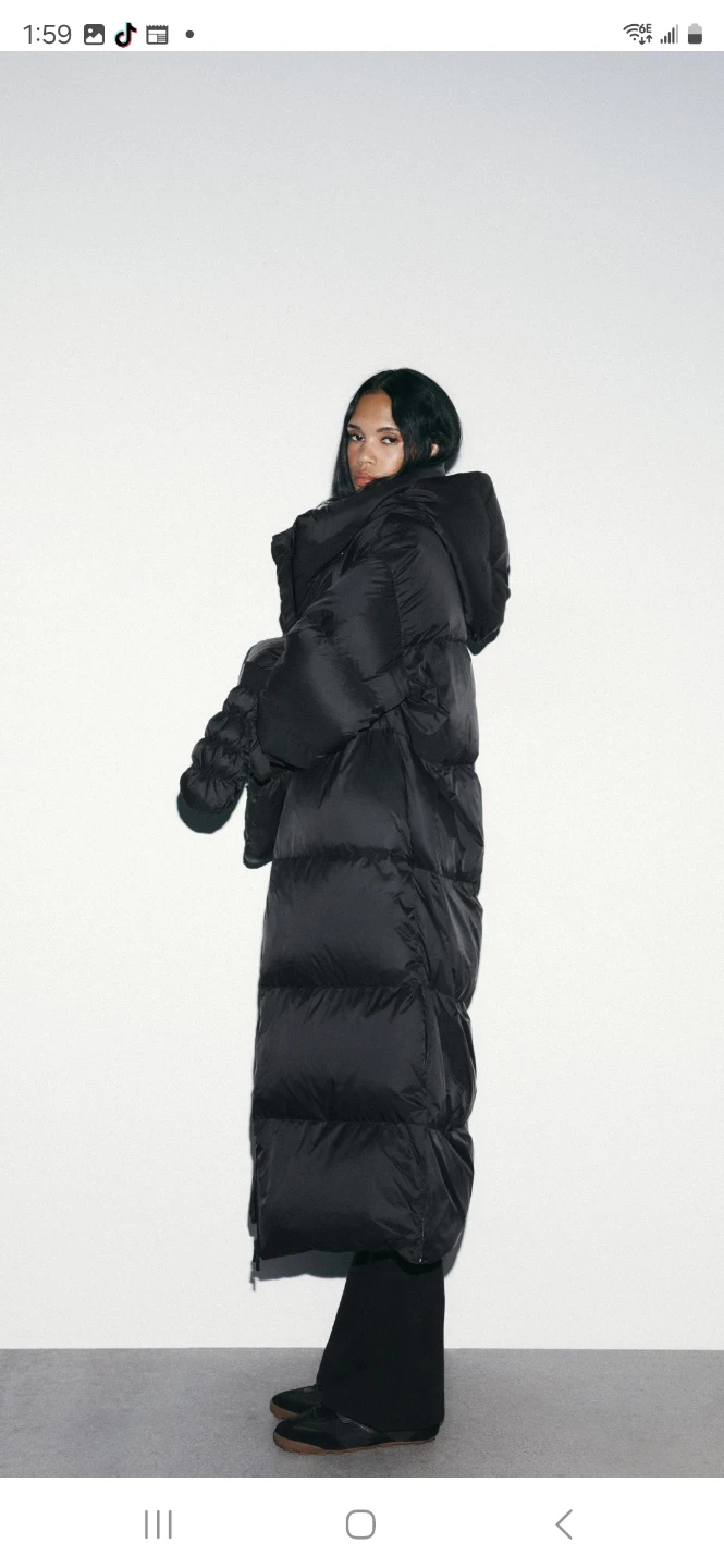 Zara winter water repellant long coat with gloves size L - photo 4