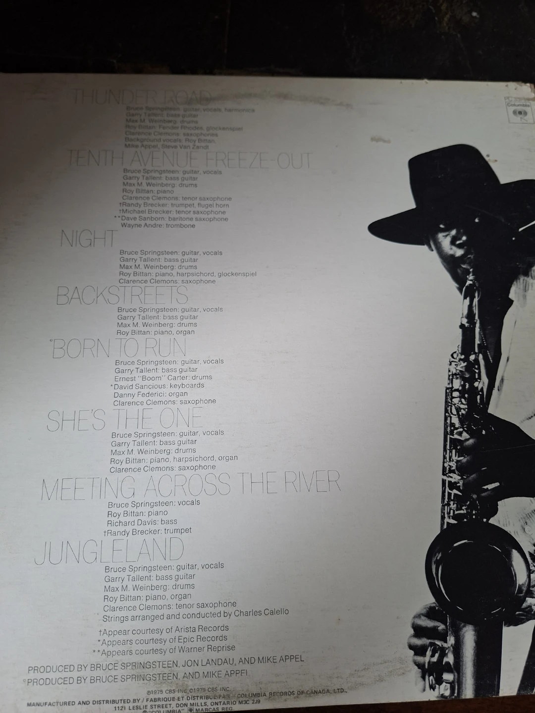 Bruce Springsteen Born to Run Vinyl Record - photo 2