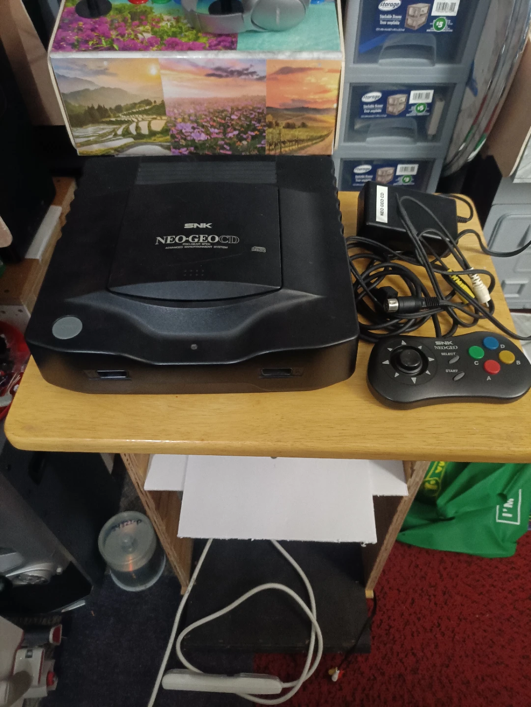 neogeo cd console with games
