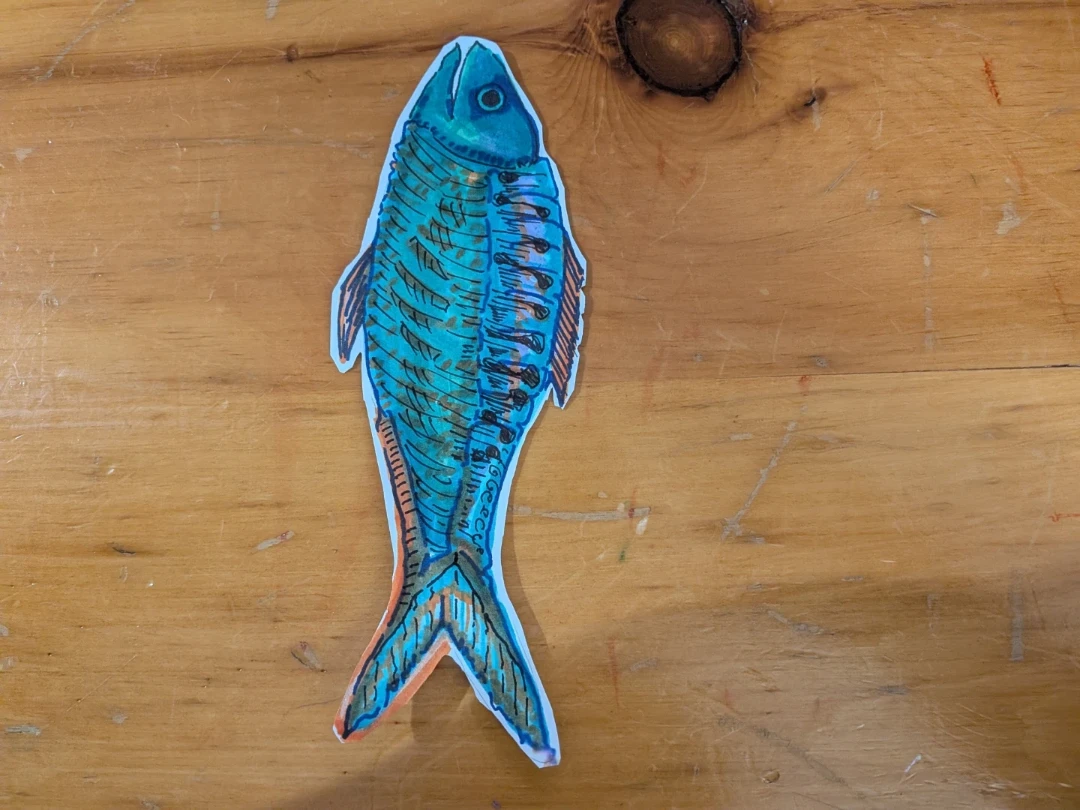 Handmade fish bookmark for books - photo 2