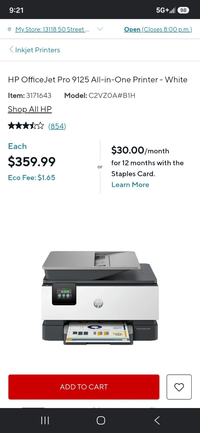 Brand New HP OfficeJet Pro 9125e All-in-One Printer - photo 2