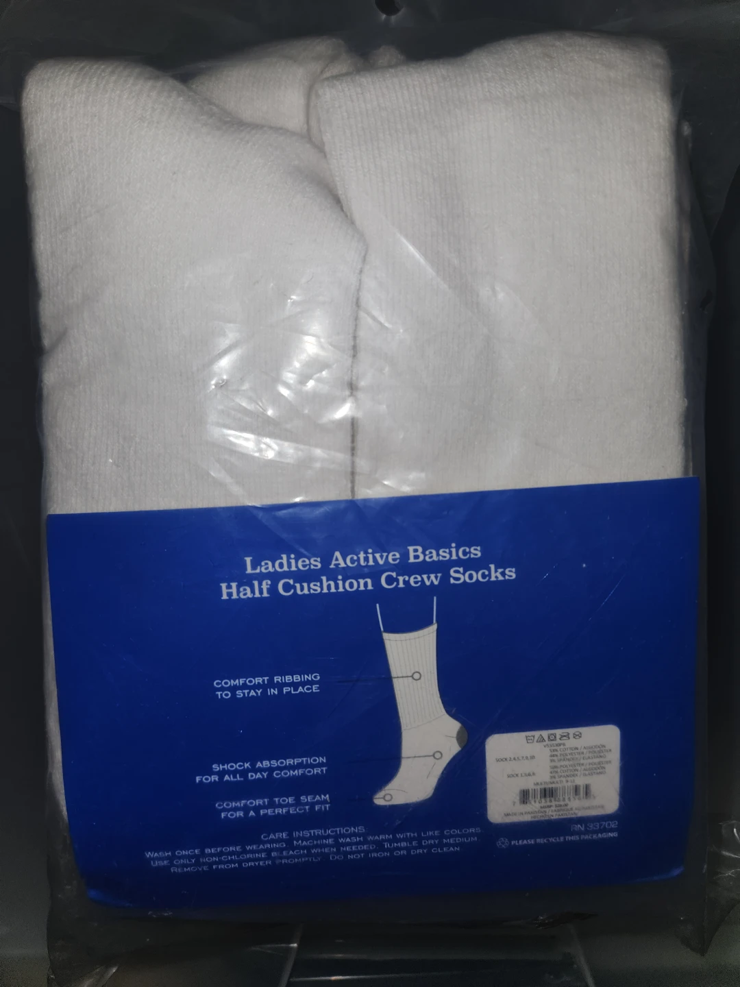 Ladies Half Cushion Crew Socks - 10 Pairs - photo 2