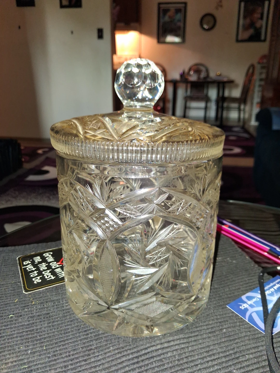 Crystal  ice cube jar