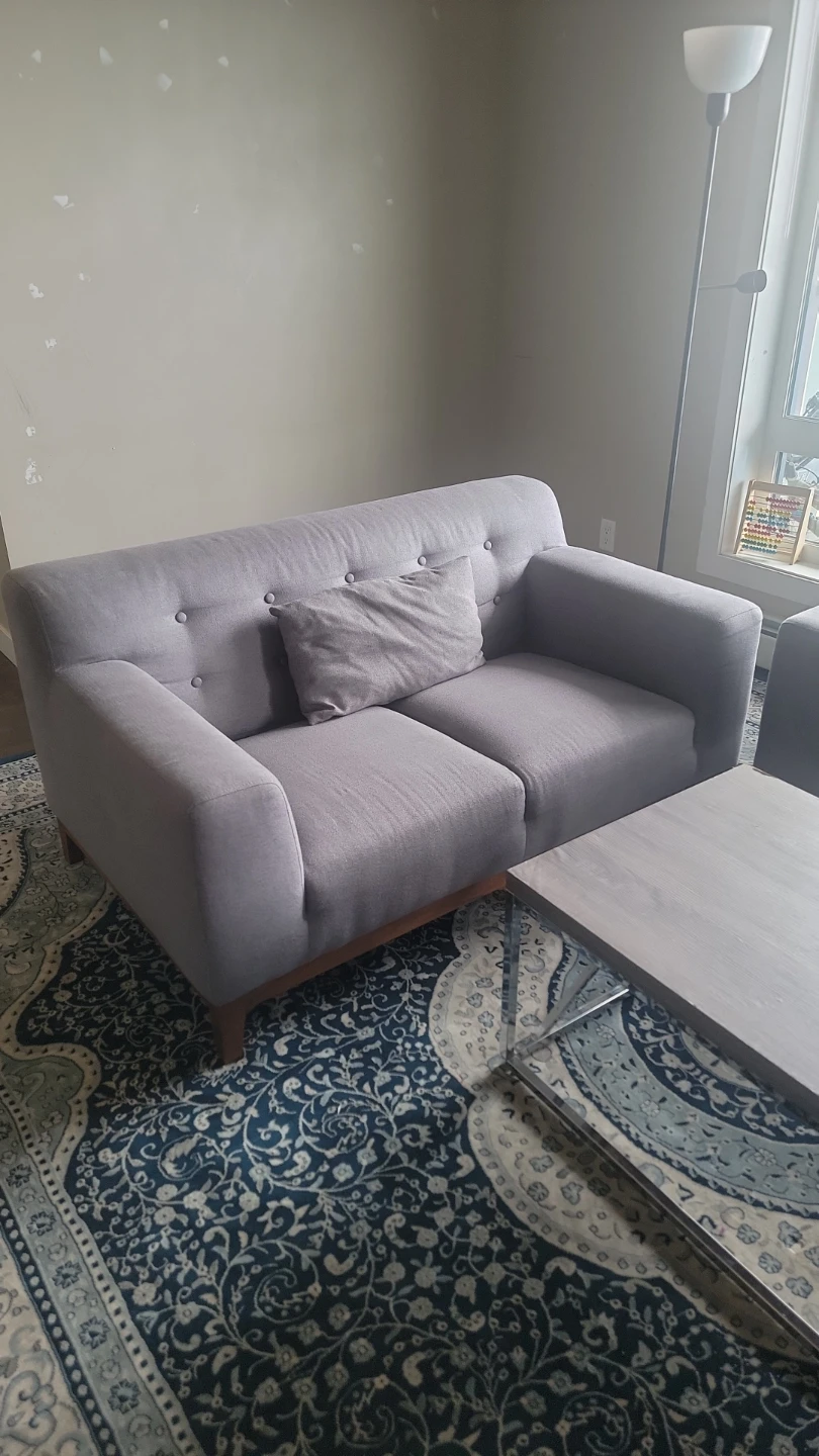 Grey Loveseat and 3 seater Sofa