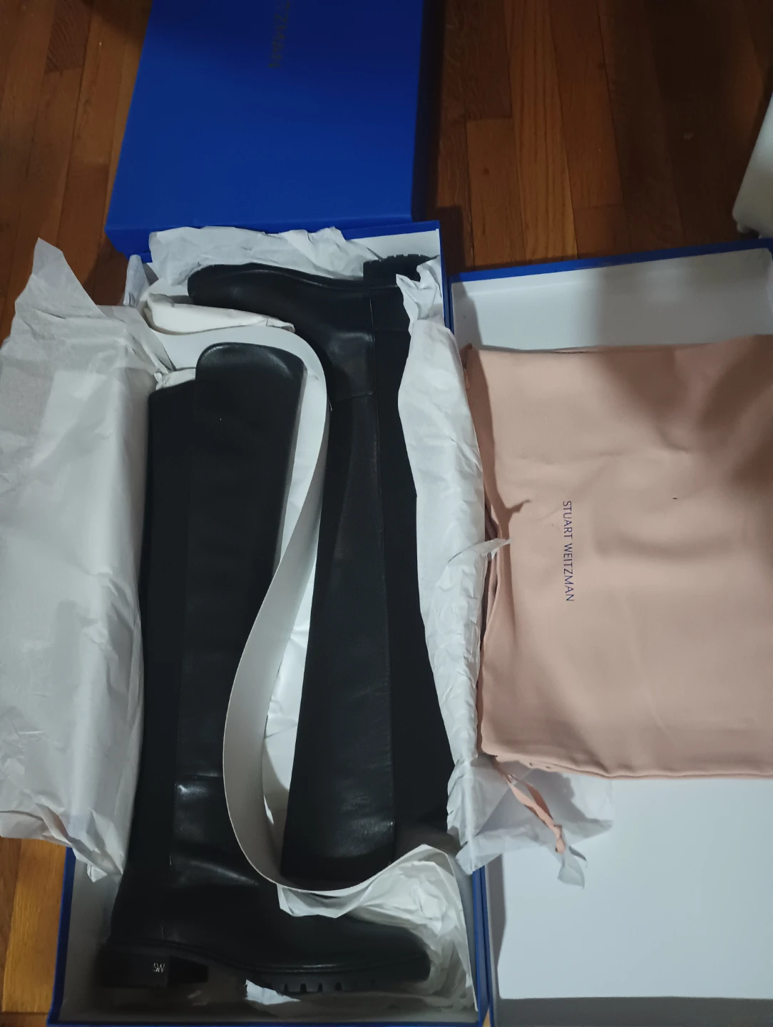 Stuart Weitzman Black Leather Knee-High Boots - photo 3