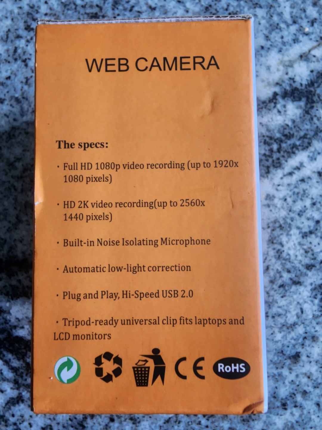 1080P web camera with built-in mic