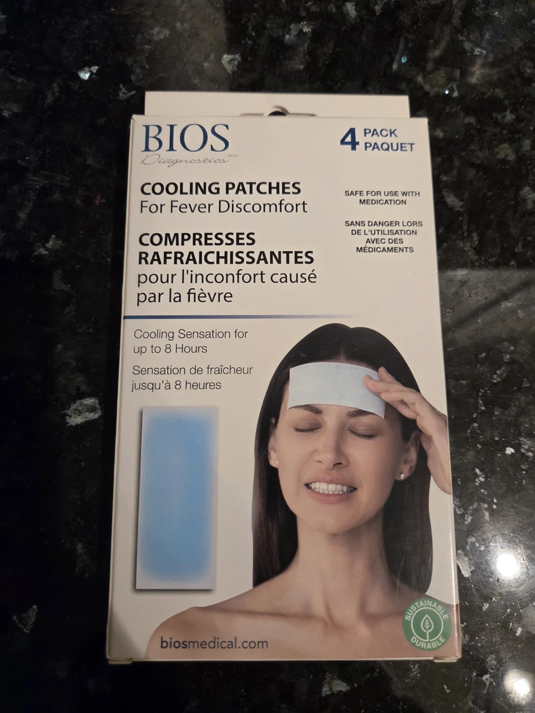 BIOS Diagnostics Cooling Patches for Fever Discomfort