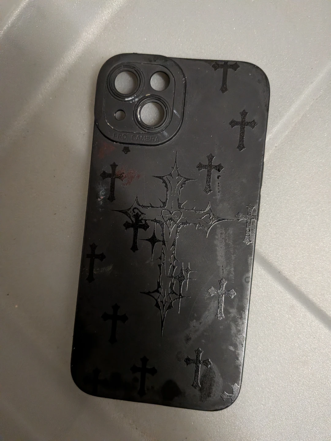 Black Cross Pattern Phone Case