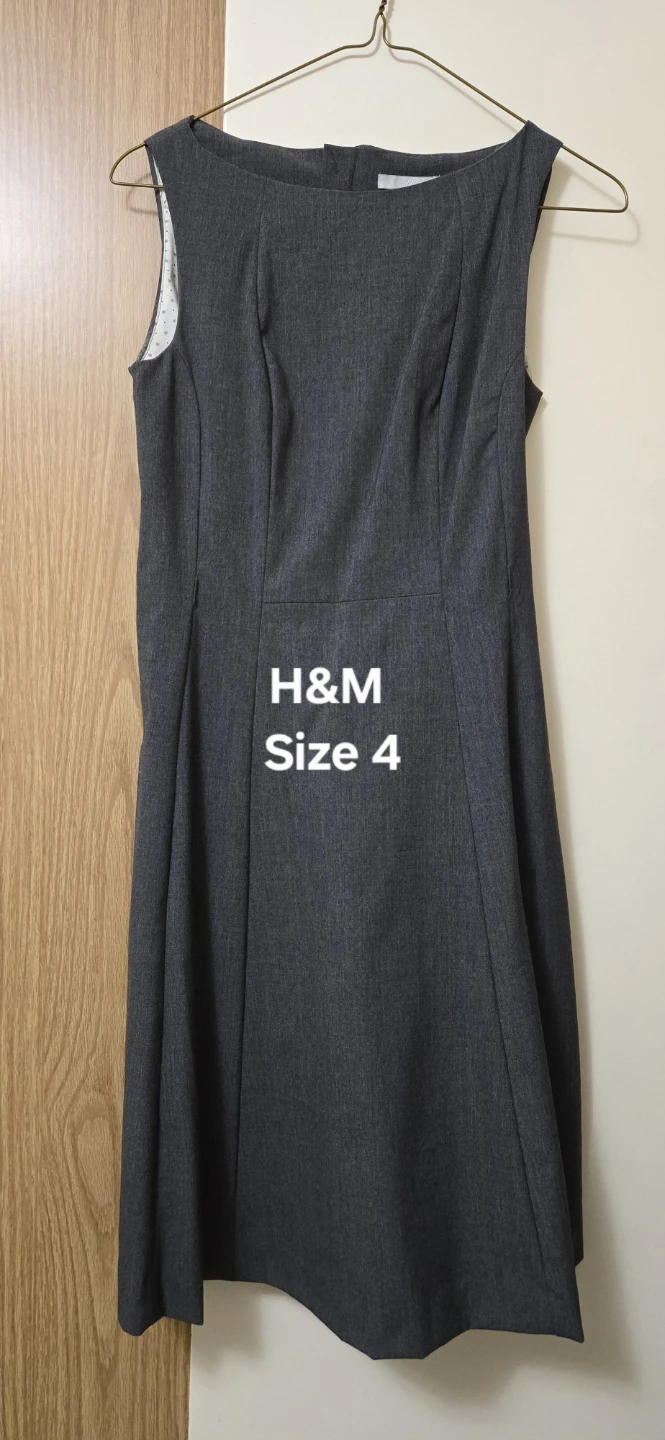 H&M Grey Sleeveless Dress - Size 4