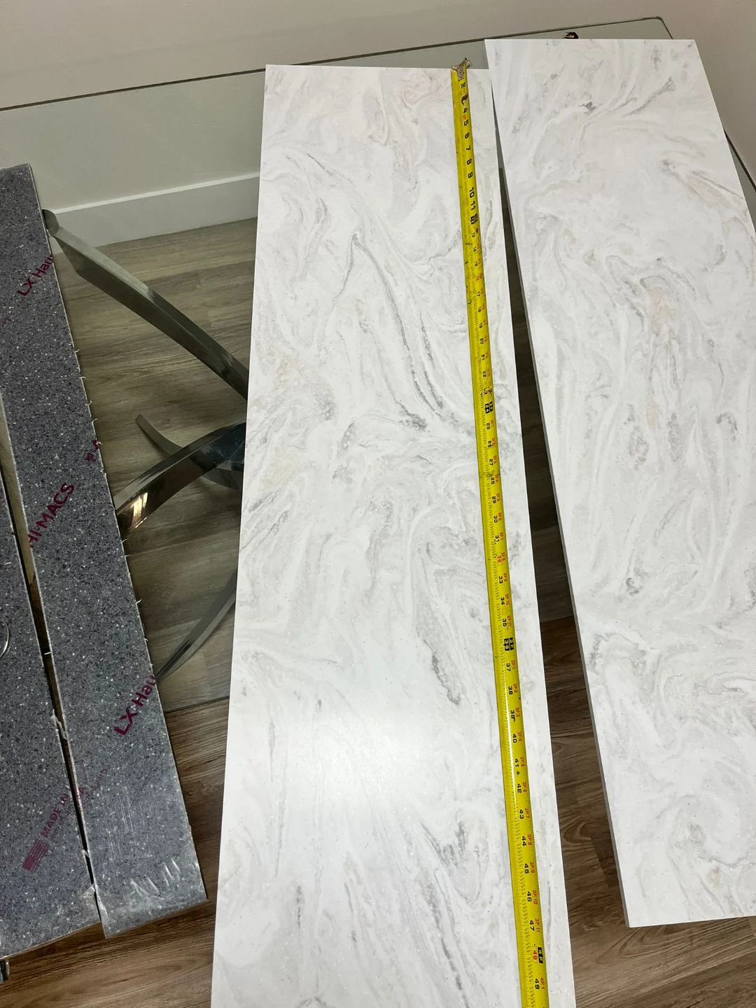 White Marble Look Countertop Slabs (2 pieces)