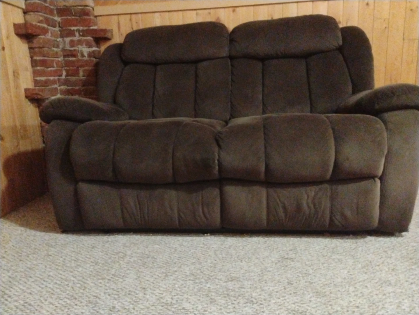 Brown Reclining Loveseat