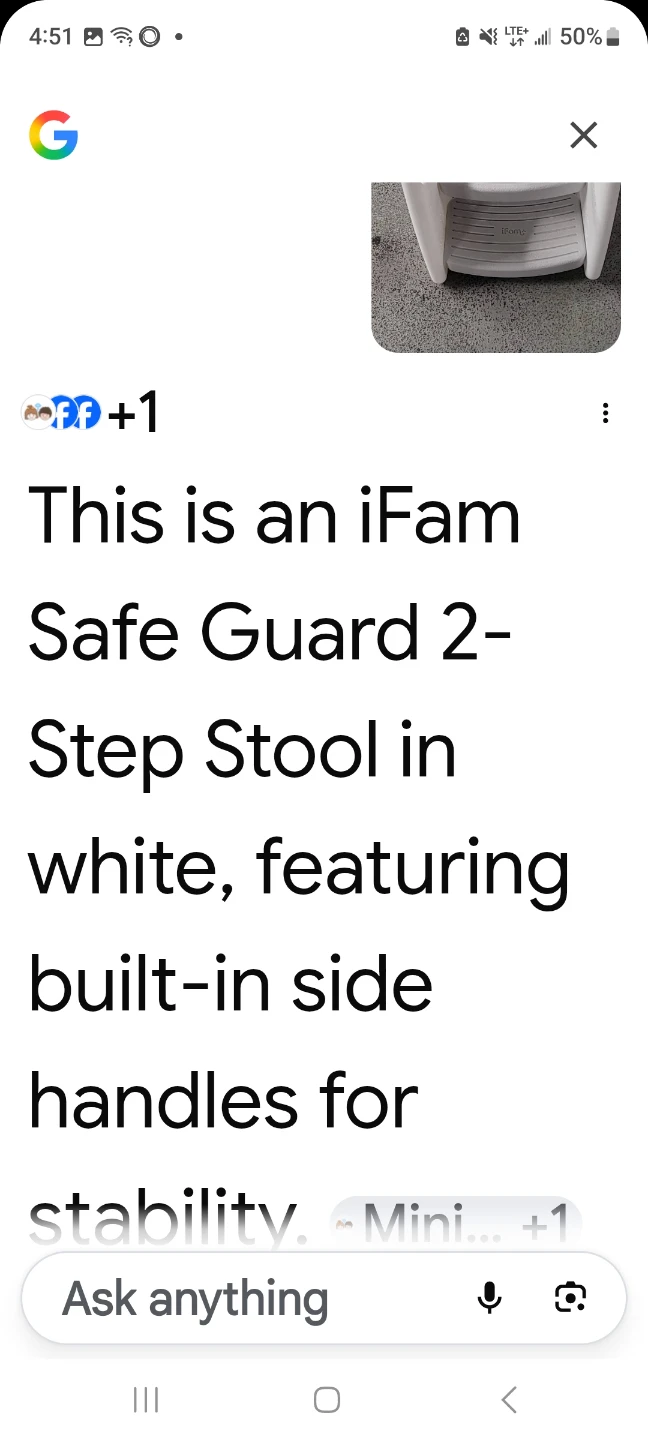 iFam Safe Guard 2-Step Stool with Handles (White) - photo 3