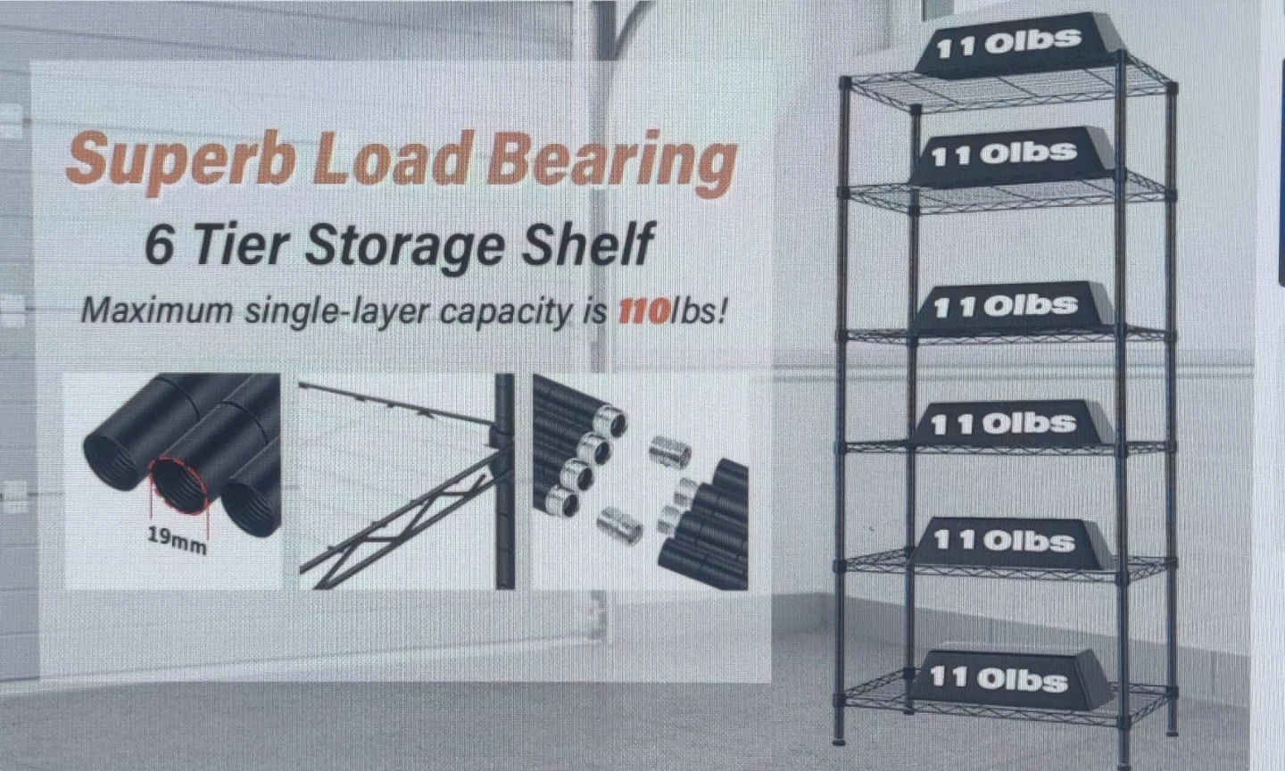 6 Tier Storage Shelf
