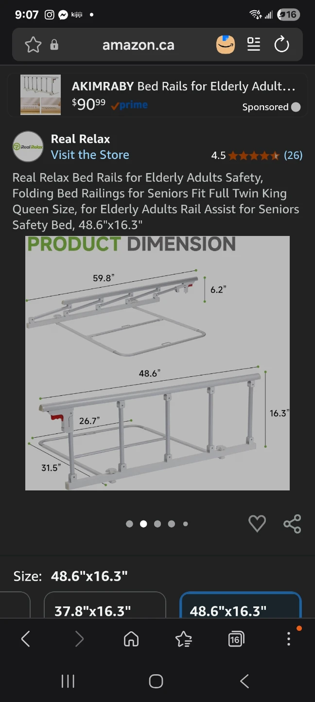 Bed rail, drop down brand new sealed box - photo 2