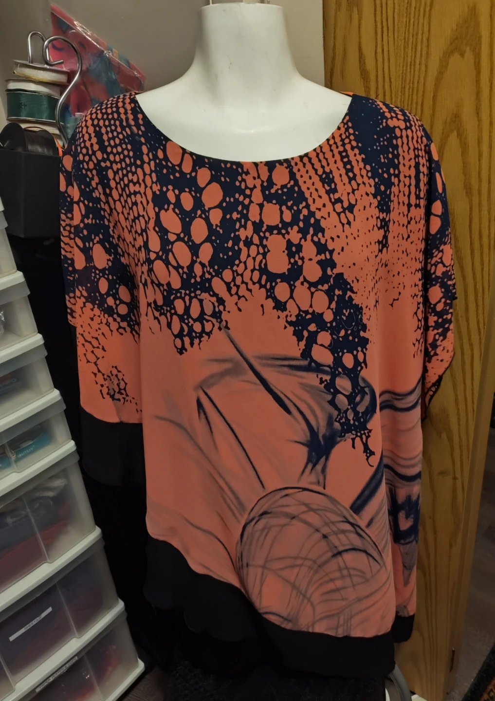 XXL Asymmetrical Lined Top