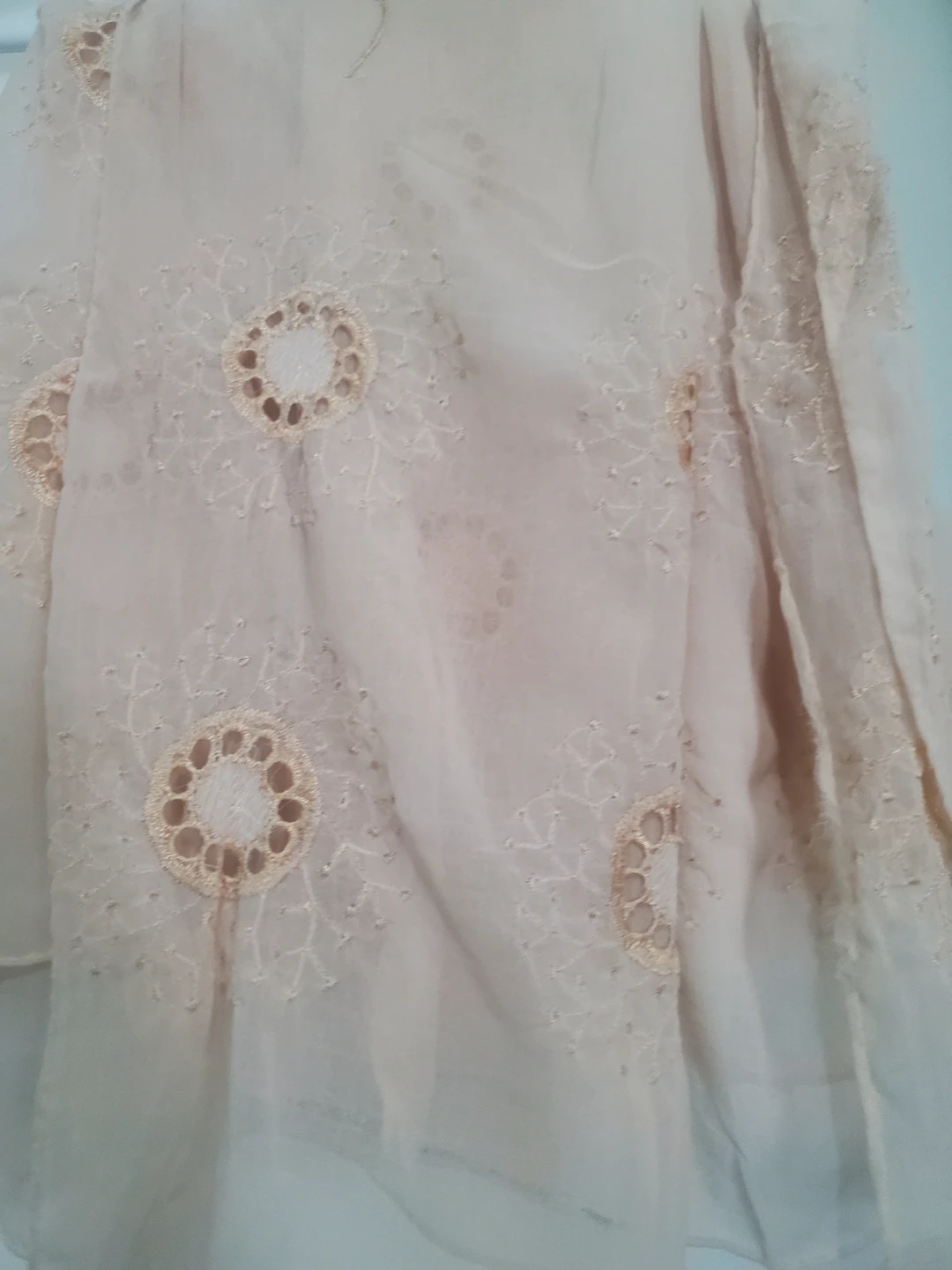 Sheer embroidered hijaab