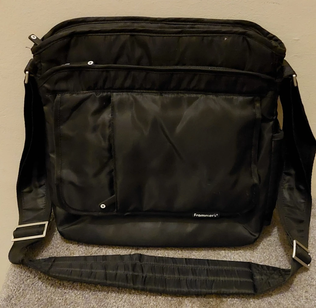 Frommer's Black Messenger Bag