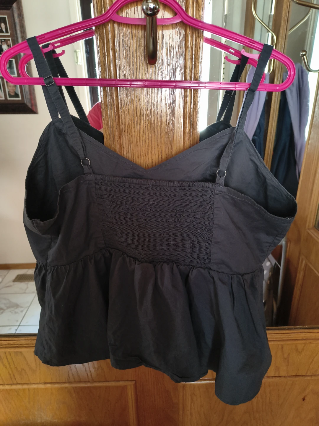 Black Peplum Camisole Top - photo 5
