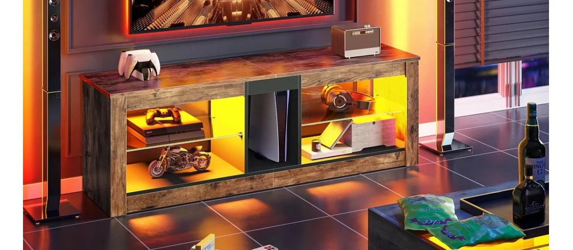 Rustic Farmhouse TV Stand with Storage