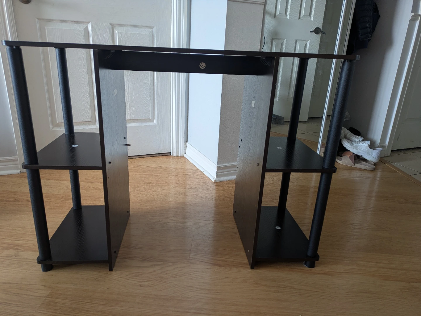 Black Computer Desk with Shelves - photo 3