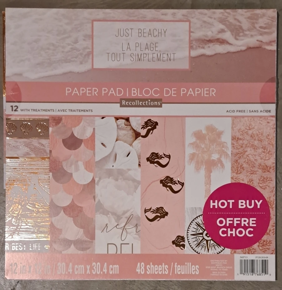 Scrapbook Paper Pad-Just Beachy