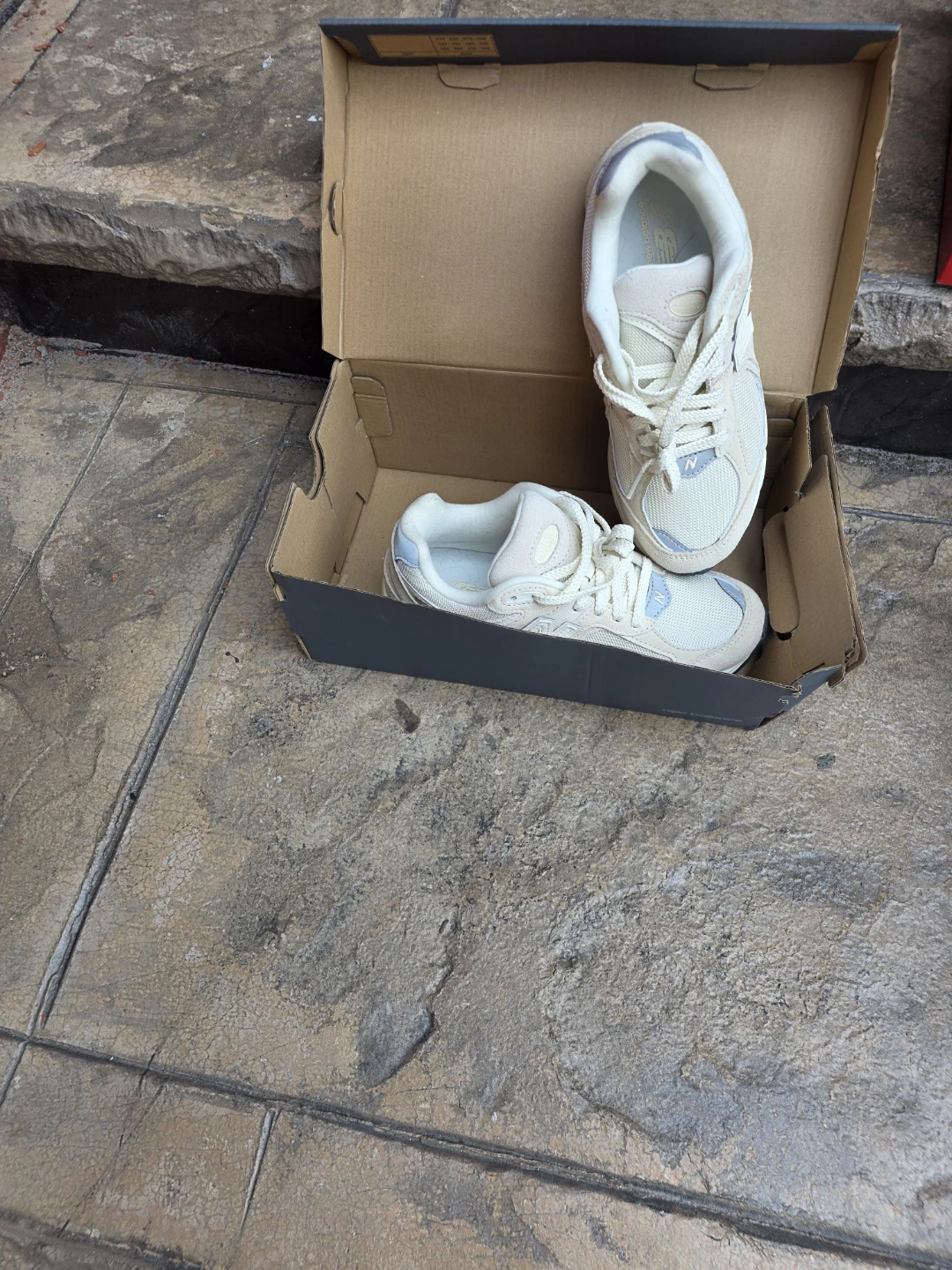 New Balance 2002R Cream Sneakers