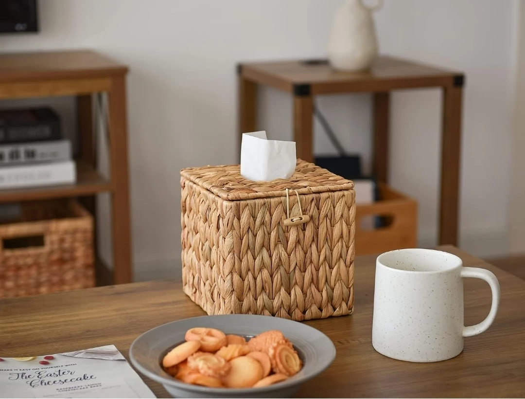NEW! Woven Tissue Box Cover - Square - photo 5