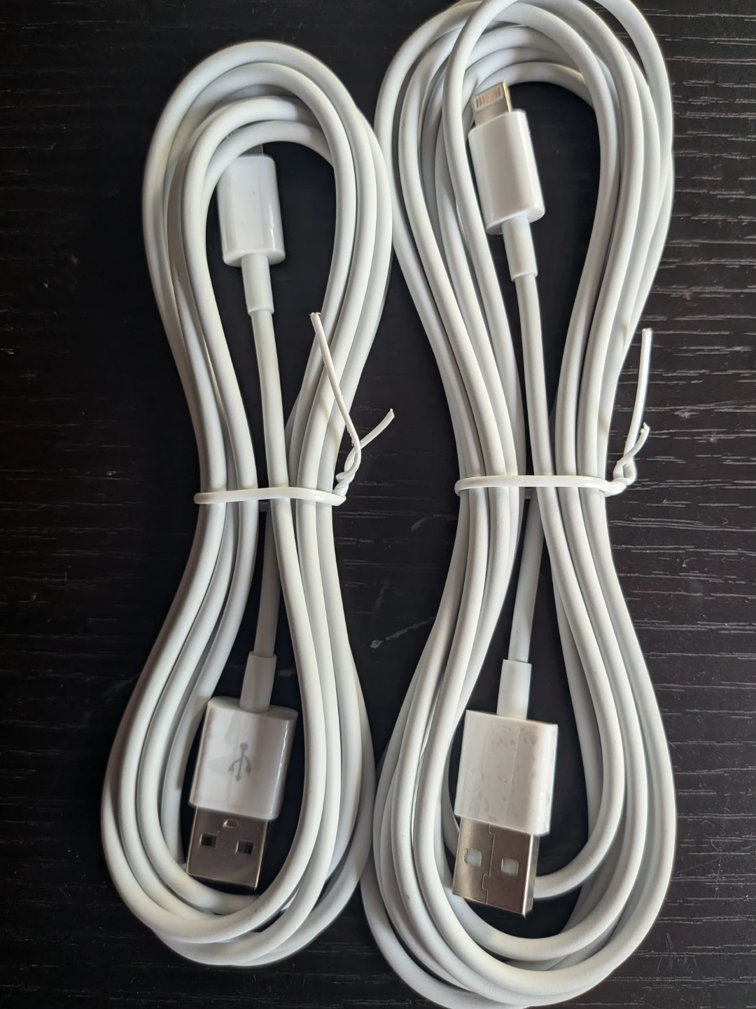 2x White Apple Lightning to USB Cables - photo 2