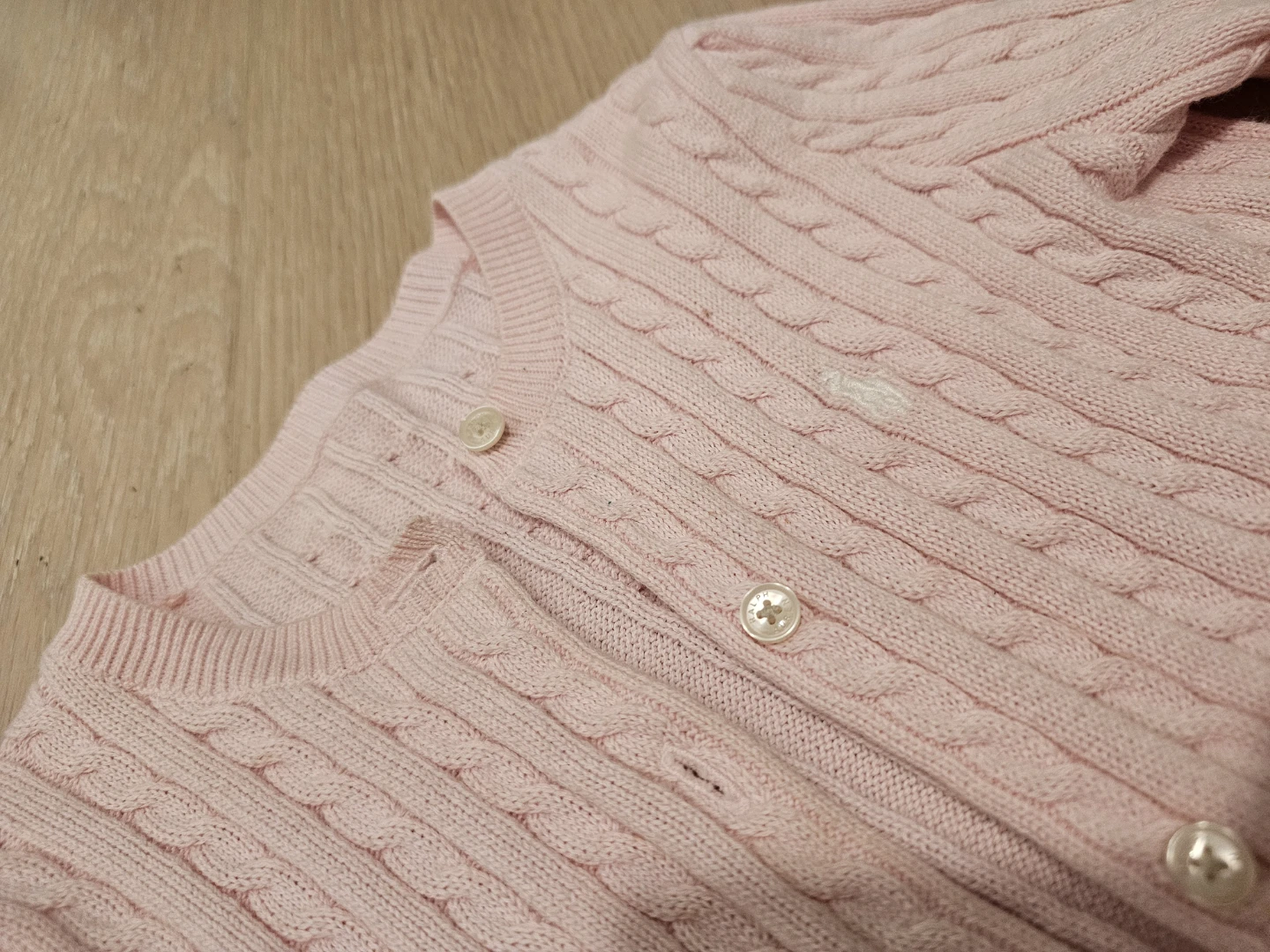 Kids Ralph Lauren Pink Cable Knit Cardigan 6y - photo 2