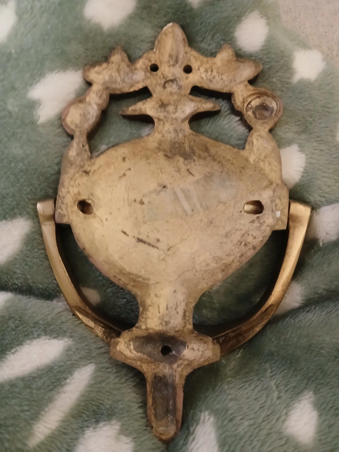 Ornate Brass Door Knocker with 'D' Monogram - photo 2
