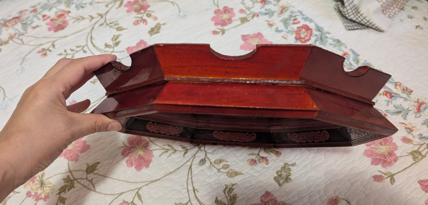 Korean Red Decorative Serving Tray - photo 3