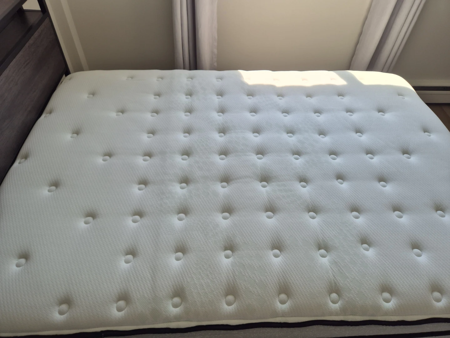 White Tufted Mattress and Bedframe - photo 3