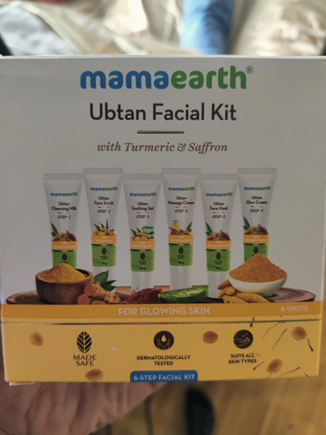 Mamaearth Ubtan Facial Kit with Turmeric & Saffron - 6 Units
