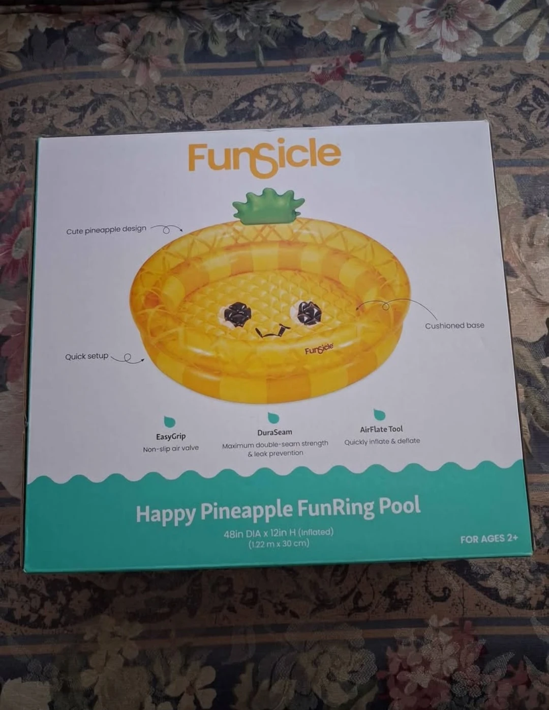 Funsicle Happy Pineapple FunRing Pool 48in DIA - photo 2