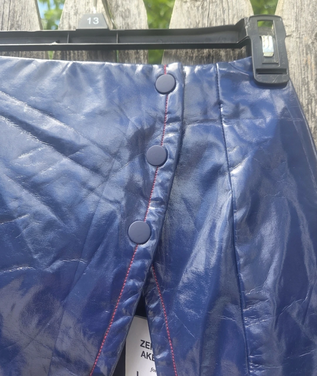 Bar III Zerina Akers Royal Navy Faux Leather Skirt Size S - photo 4