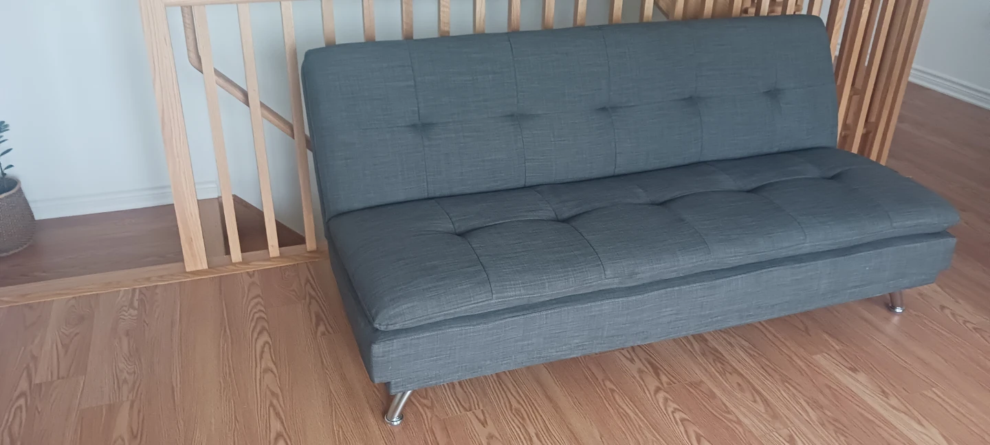 Brick Grey Tufted Sofa Bed - photo 5