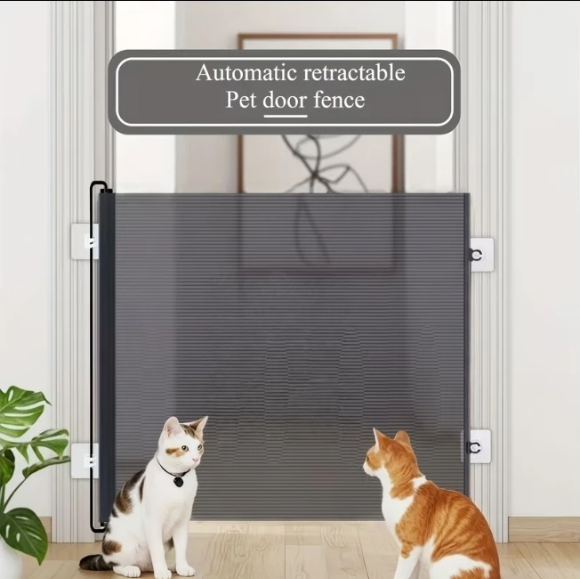 Automatic Retractable Pet Door Fence Gate 110cm