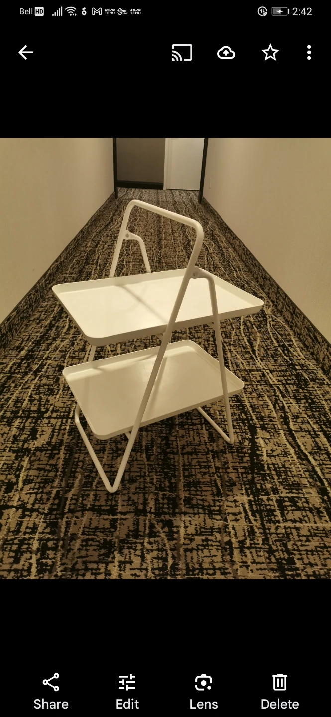 IKEA White Folding Tray Table - photo 2
