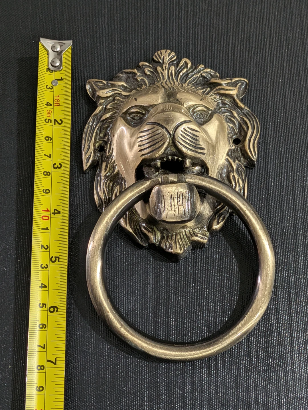 7" Large Lions Head Door Knocker - photo 3