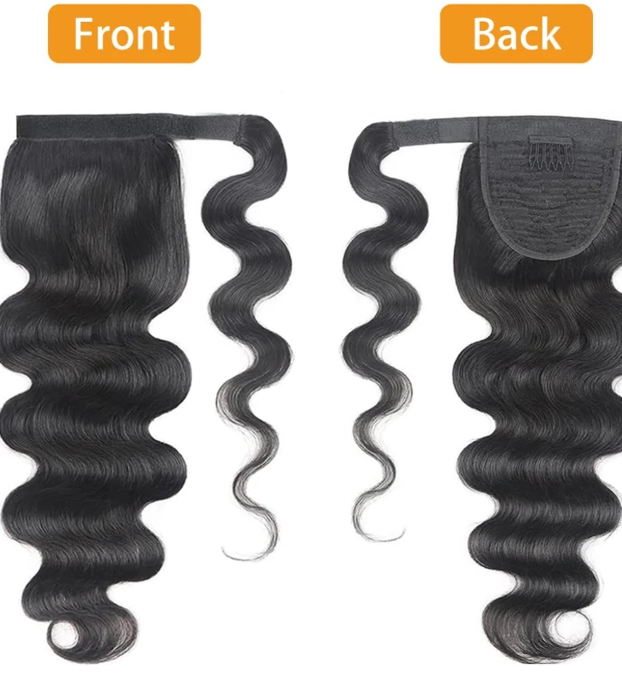100% Human Hair Body Wave Ponytail Extension - photo 4