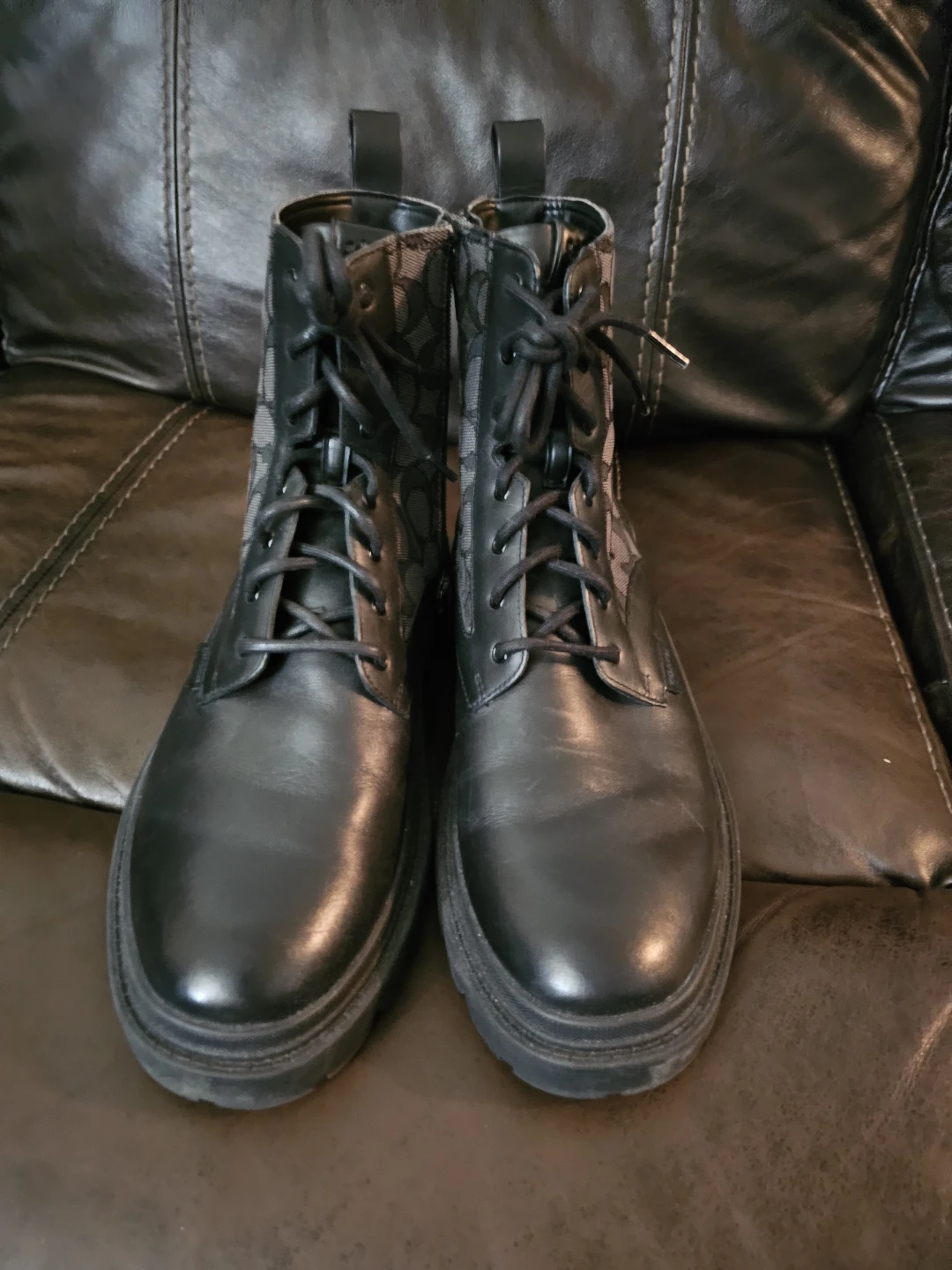 Men's Black Signature Combat Boots