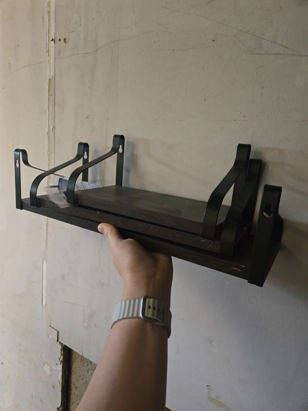 Dark Brown Floating Shelves