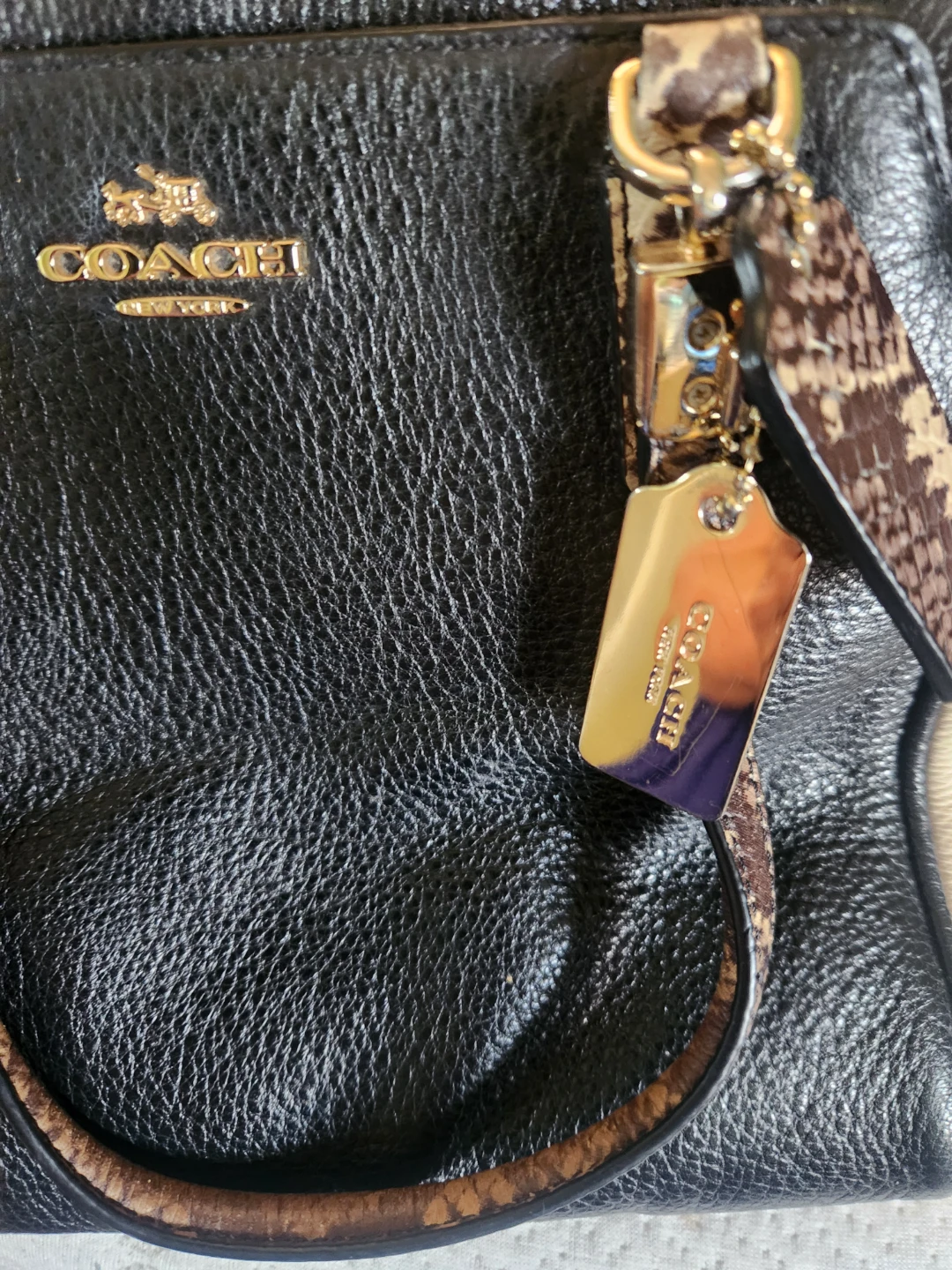Coach Black/Beige Leather Satchel purse - photo 5