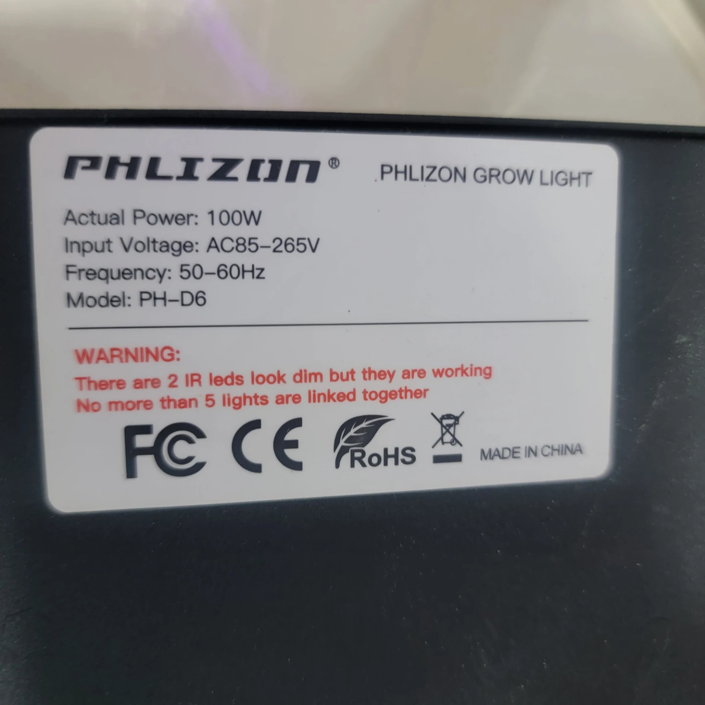 PHLIZON PH-D6 Grow Light - 100W - photo 5