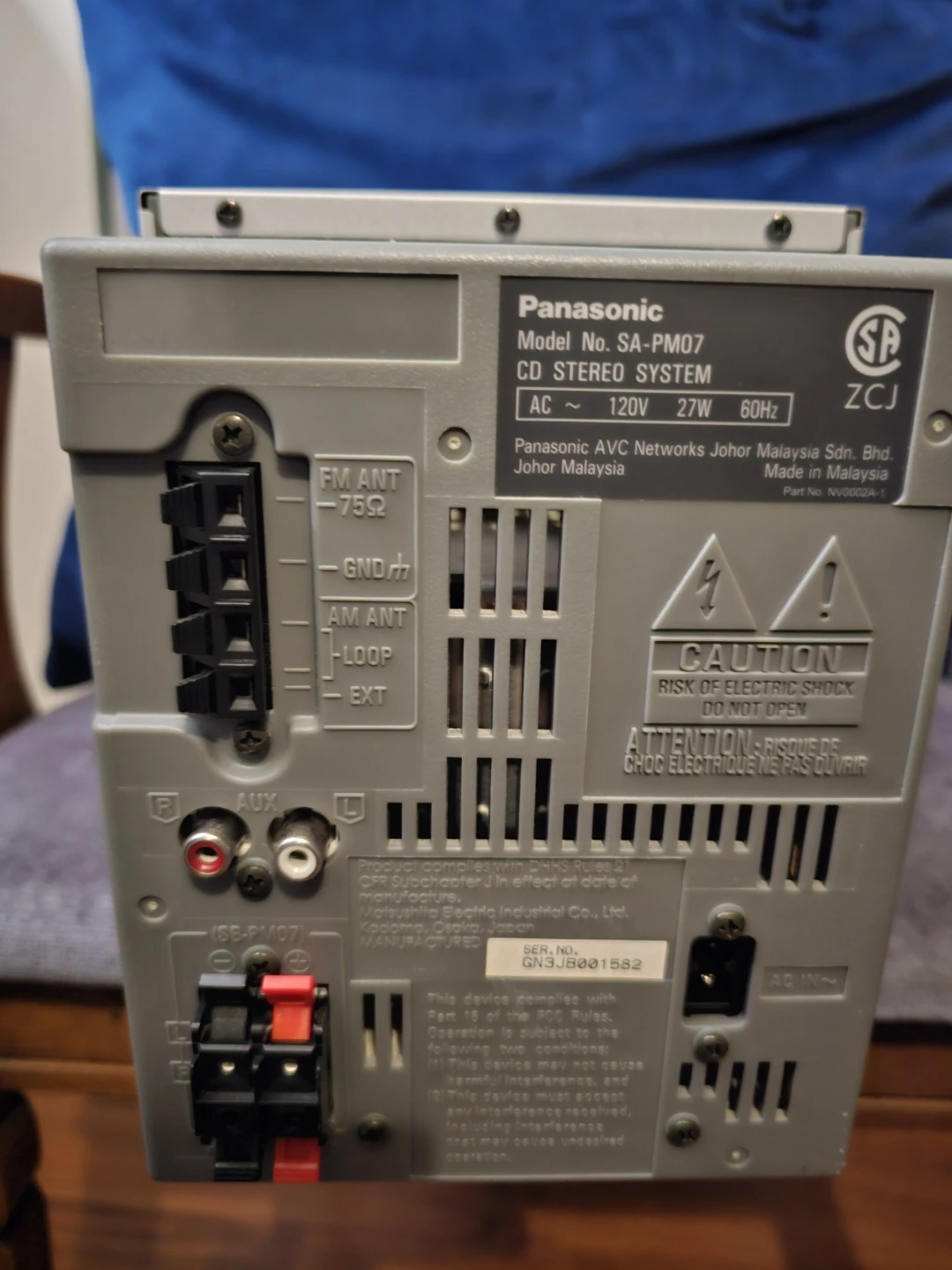 Untested Panasonic SA-PM07 CD Stereo System - photo 2