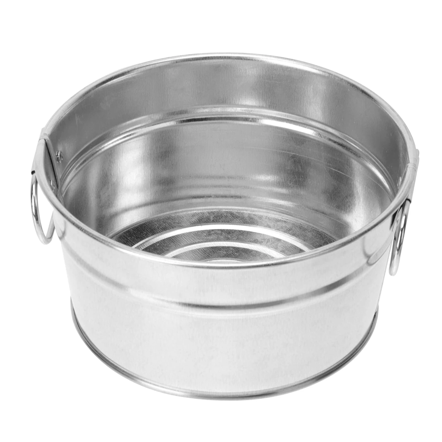 3 Outdoor Galvanized Round Metal Party Beverage Ice Buckets Set