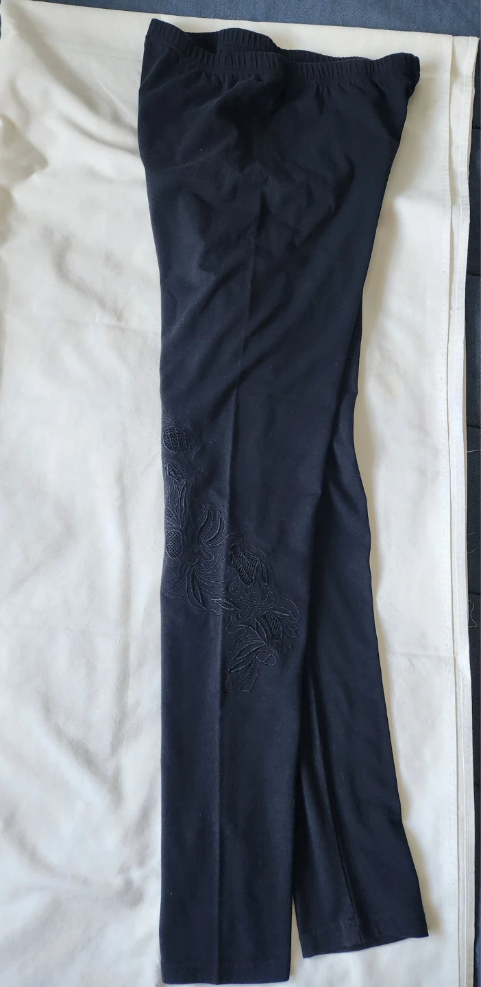 Dex Black Embroidered Leggings - photo 2