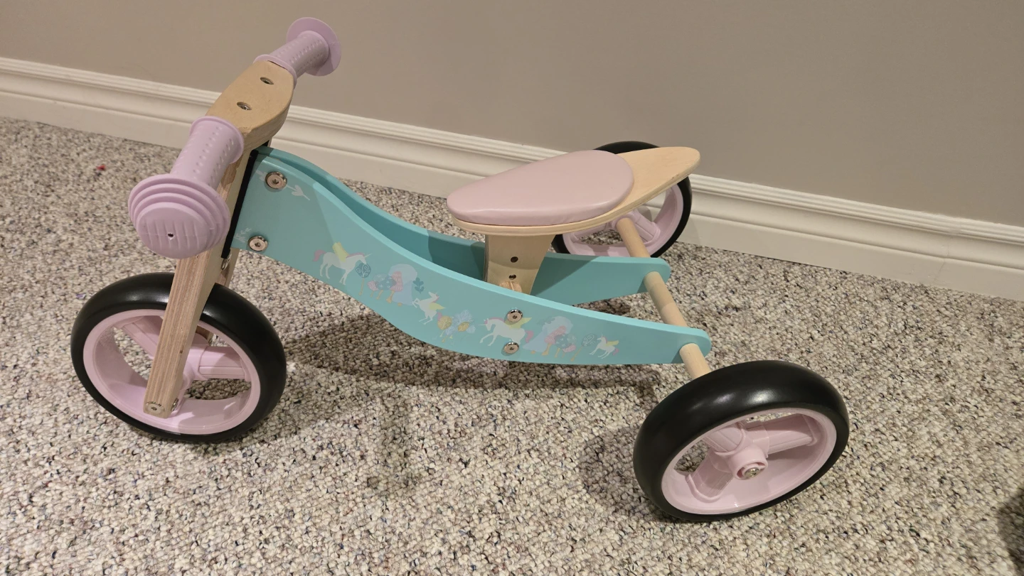 Coco Village Wooden Balance Bike with Unicorns - photo 4