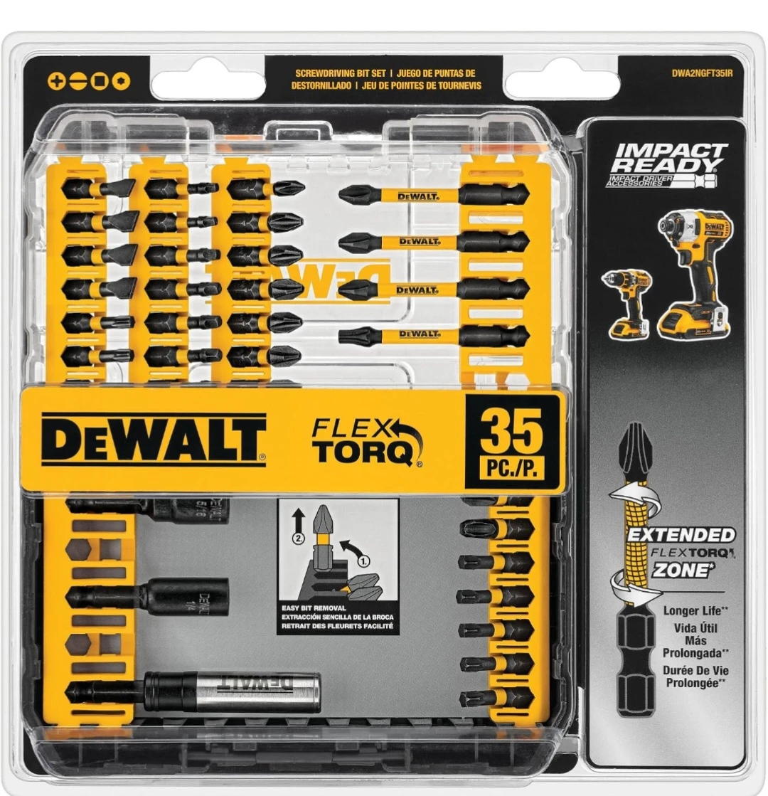 DEWALT IMPACT READY FLEXTORQ 35-Piece Screwdriving Bit Set